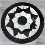 100% Natural COWHIDE RUG  | Hair on Leather Cowhide Carpet  | HANDMADE