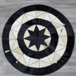 100% Natural COWHIDE RUG  | Hair on Leather Cowhide Carpet  | HANDMADE