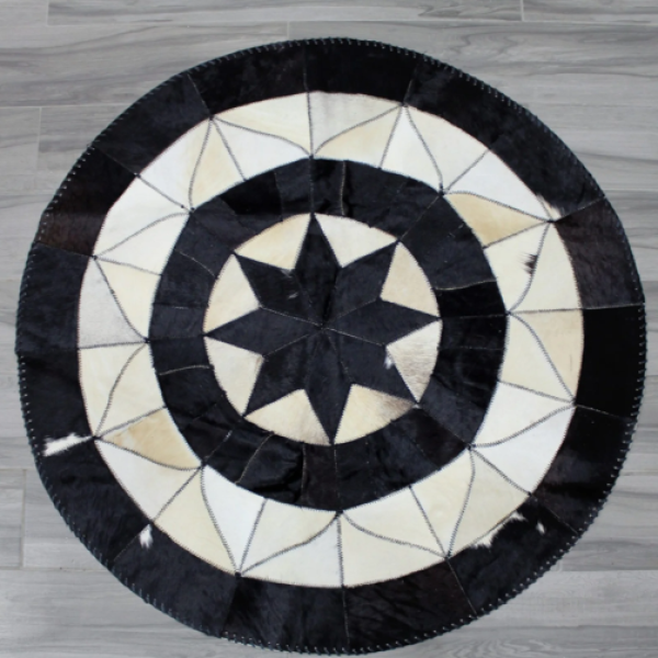 100% Natural COWHIDE RUG  | Hair on Leather Cowhide Carpet  | HANDMADE