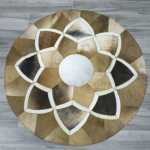 100% Natural COWHIDE RUG  | Hair on Leather Cowhide Carpet  | HANDMADE