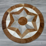 100% Natural COWHIDE RUG  | Hair on Leather Cowhide Carpet  | HANDMADE