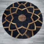 100% Natural COWHIDE RUG  | Hair on Leather Cowhide Carpet  | HANDMADE