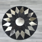 100% Natural COWHIDE RUG  | Hair on Leather Cowhide Carpet  | HANDMADE