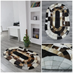 HANDMADE 100% Natural COWHIDE RUG  | Hair on Leather Cowhide Carpet