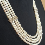 Four Layer Pearl Necklace - Handmade